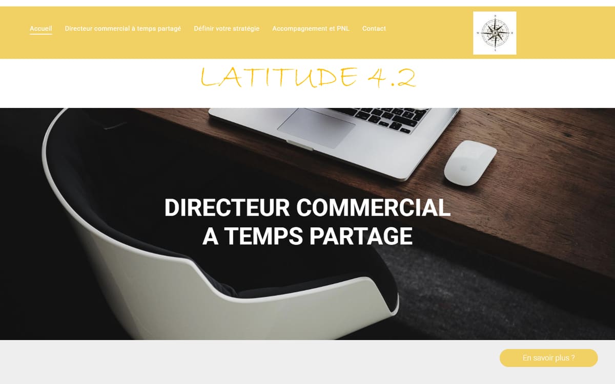 Capture de la page d’accueil du site officiel de Latitude 4.2