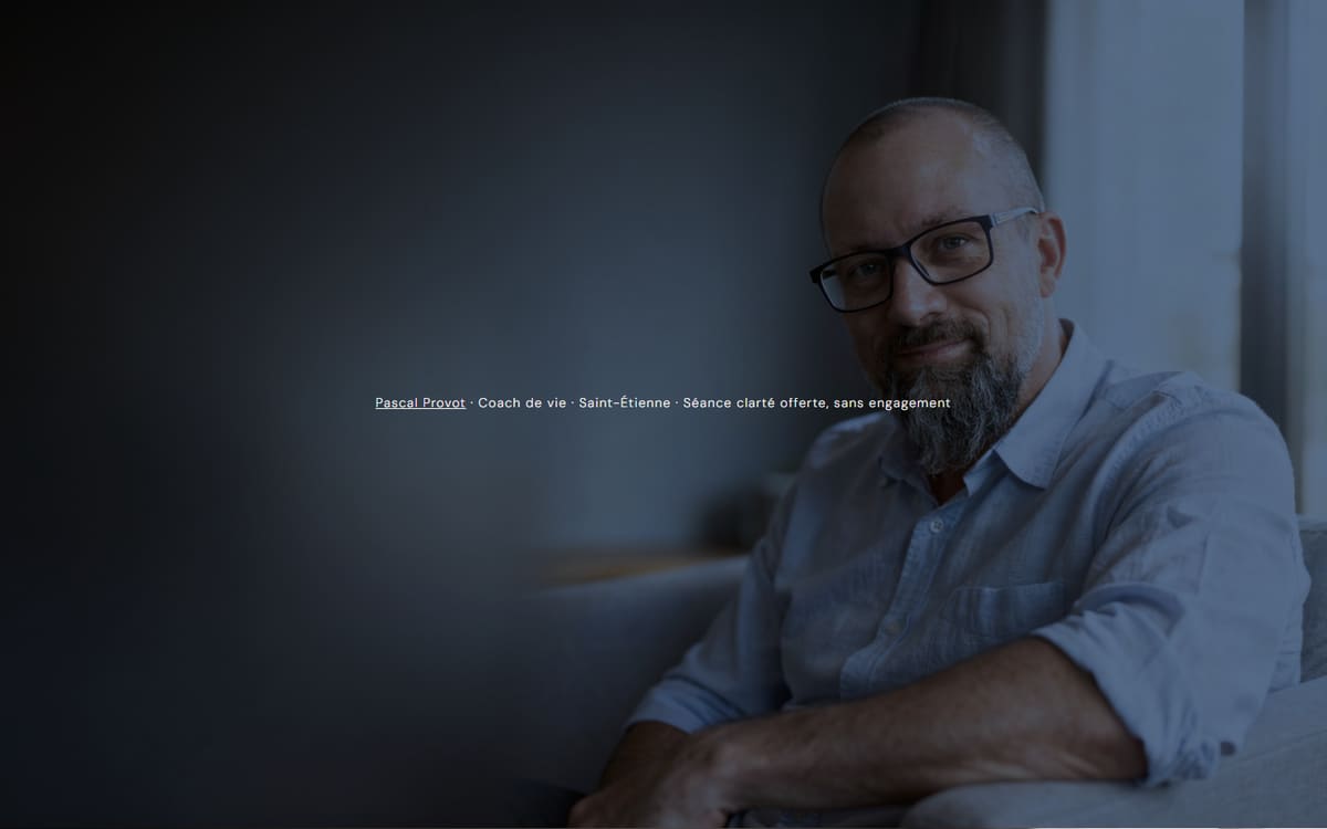 Capture de la page d’accueil du site officiel de Provot Pascal